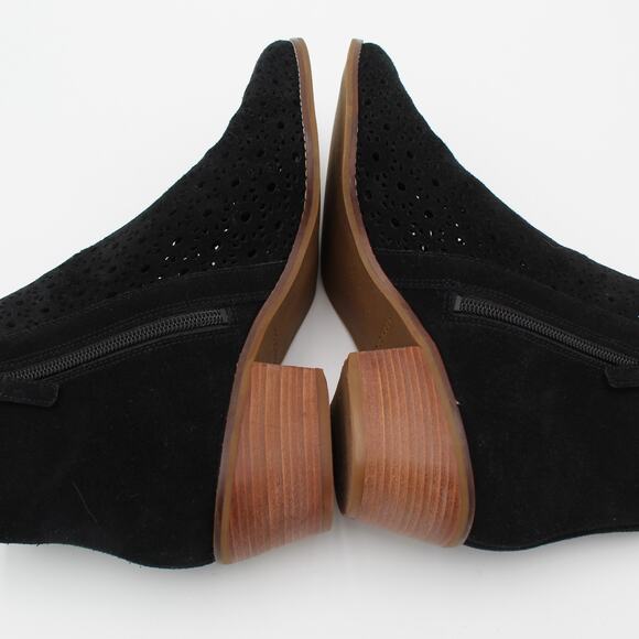 Cole Haan Grand Booties Womens 9.5 Black Leather Perforated Ankle Boots Comfort - Picture 5 of 13